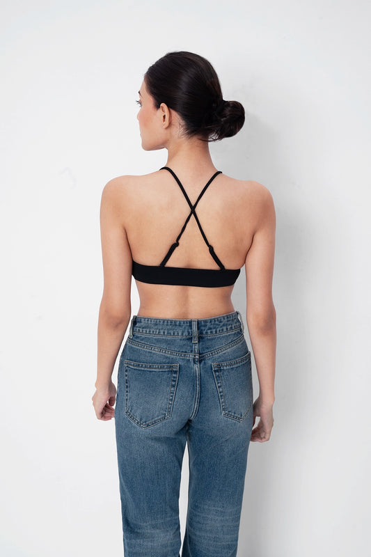 Mid Blue High-Rise Bootcut Jeans