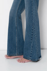 Mid Blue High-Rise Bootcut Jeans