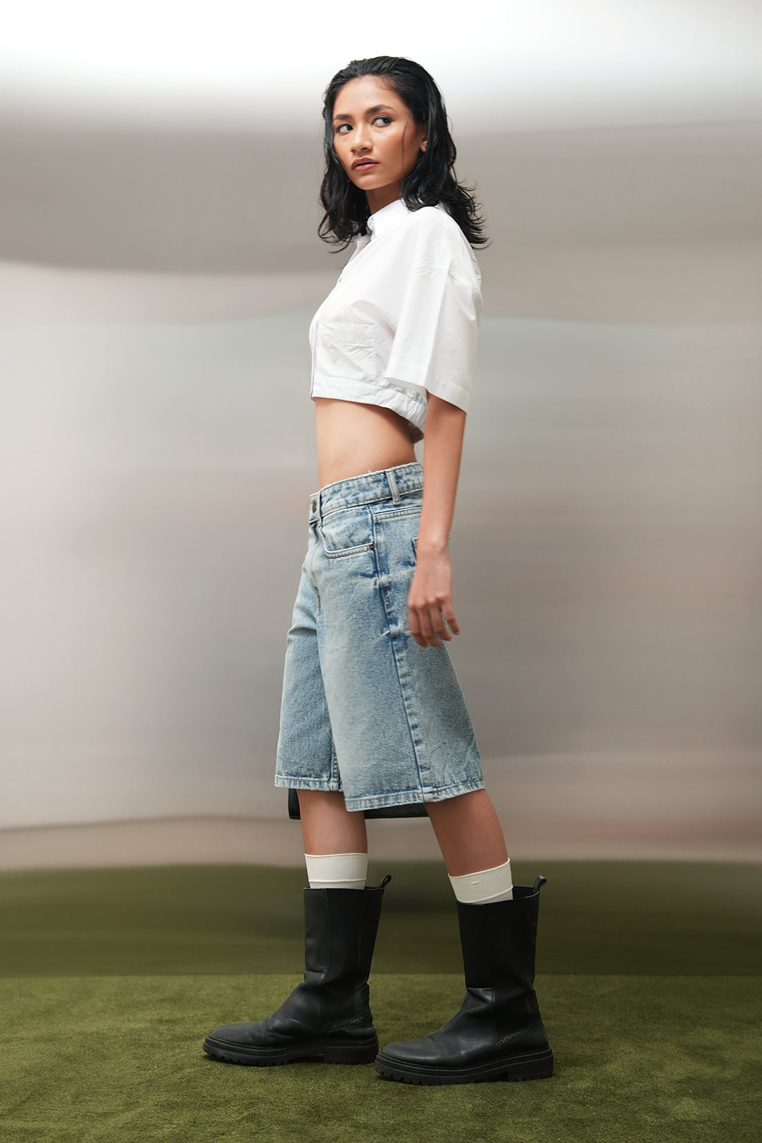 Mid Blue Washed Jorts