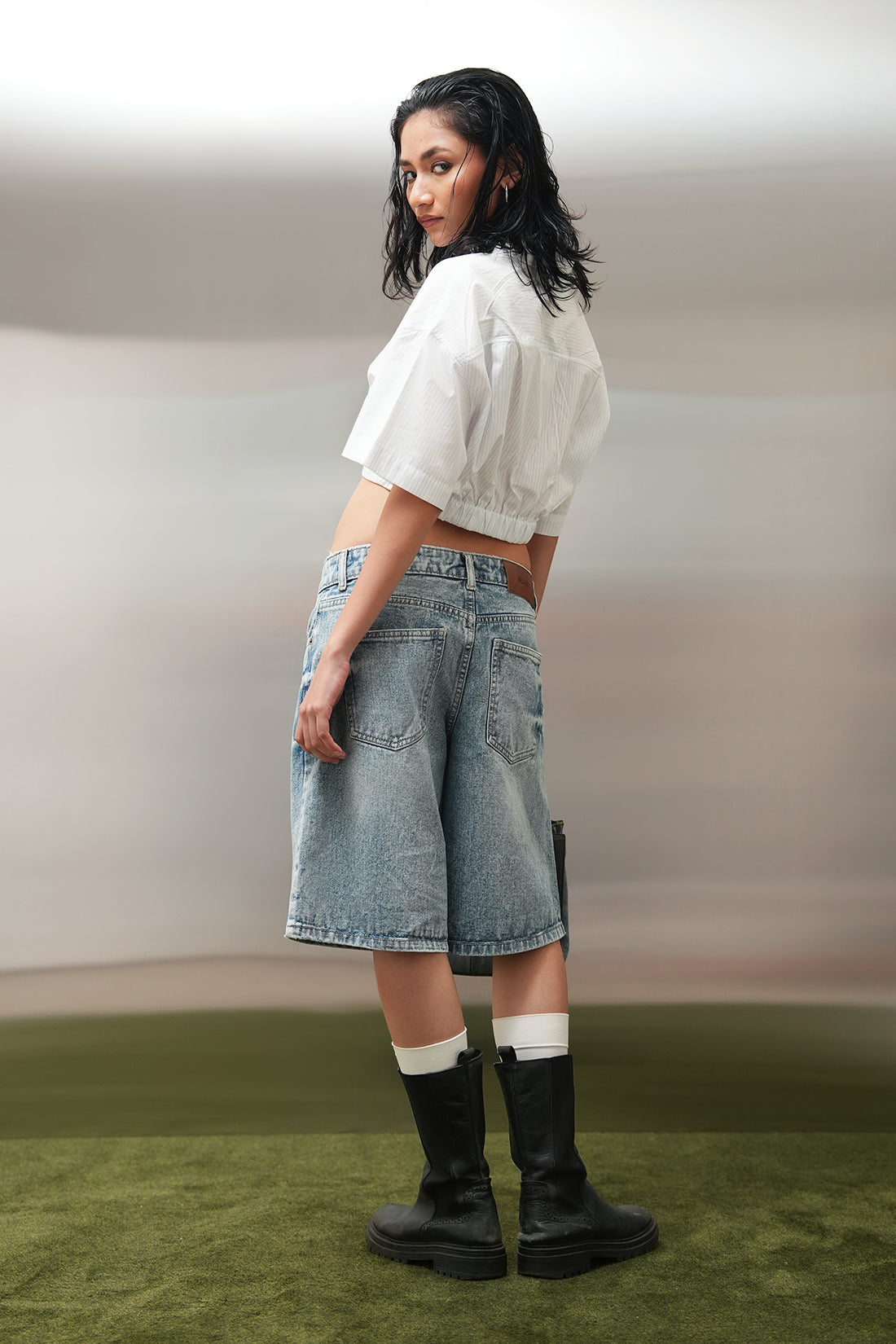 Mid Blue Washed Jorts