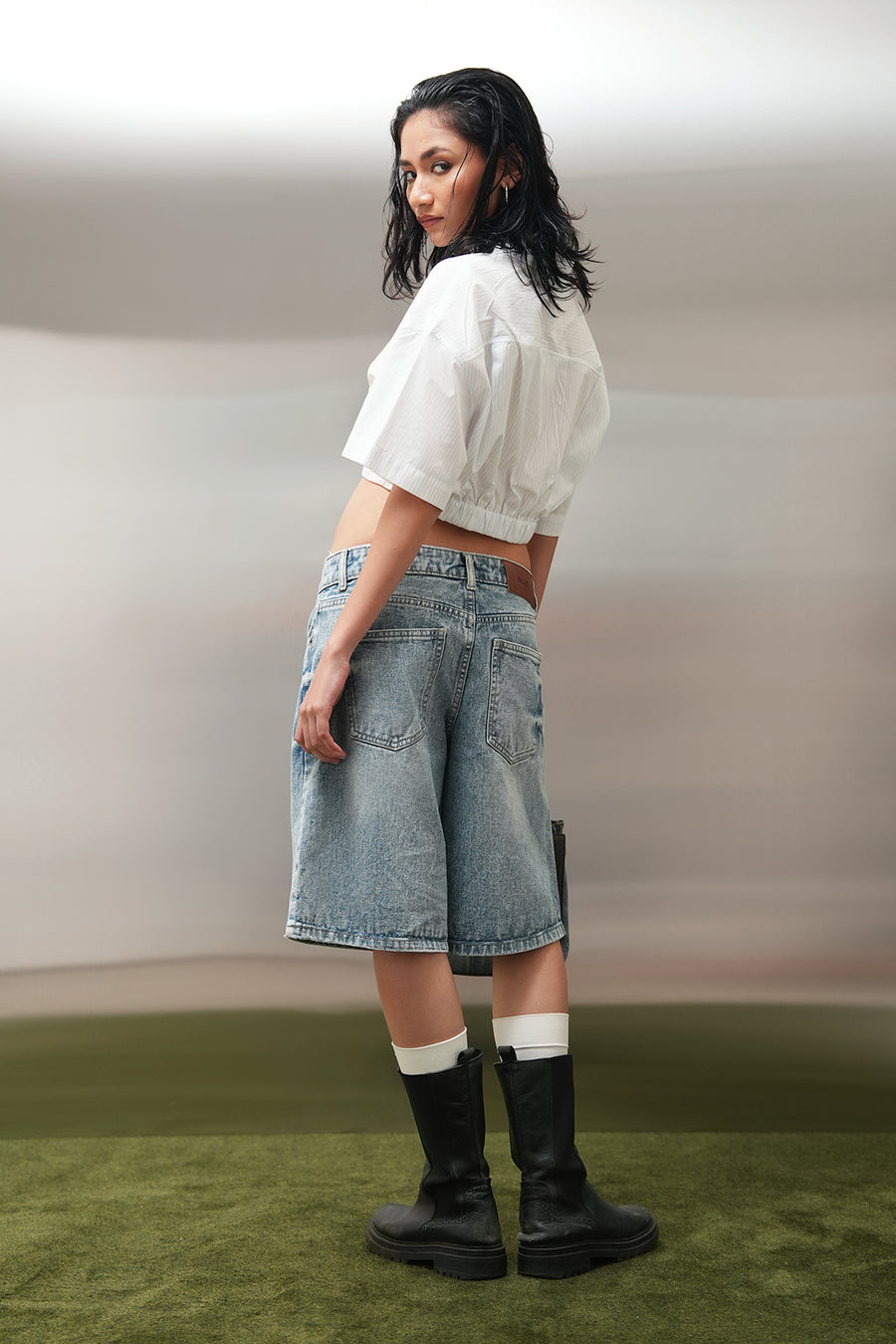 Mid Blue Washed Jorts