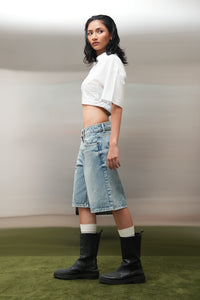 Mid Blue Washed Jorts