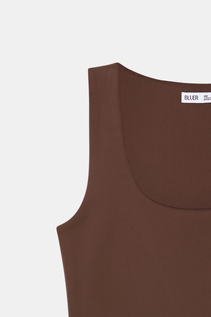 Mocha Taupe Polyamide Tank Top