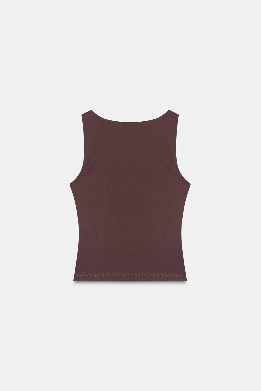 Mocha V-Neck Polyamide Top