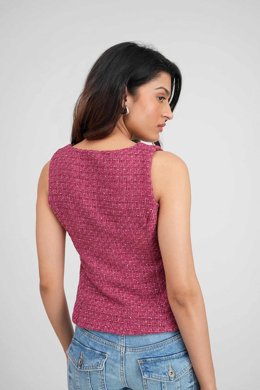 Mulberry Tailored Tweed Top