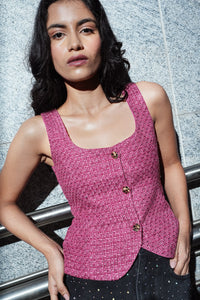 Mulberry Tailored Tweed Top