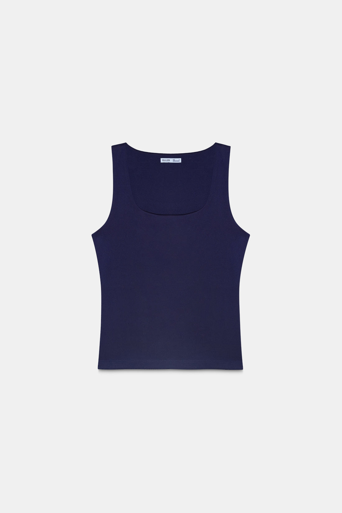 Navy Blue Polyamide Tank Top