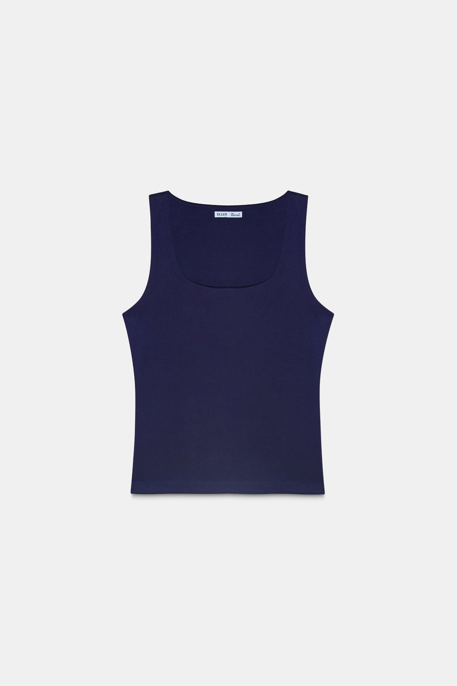 Navy Blue Polyamide Tank Top