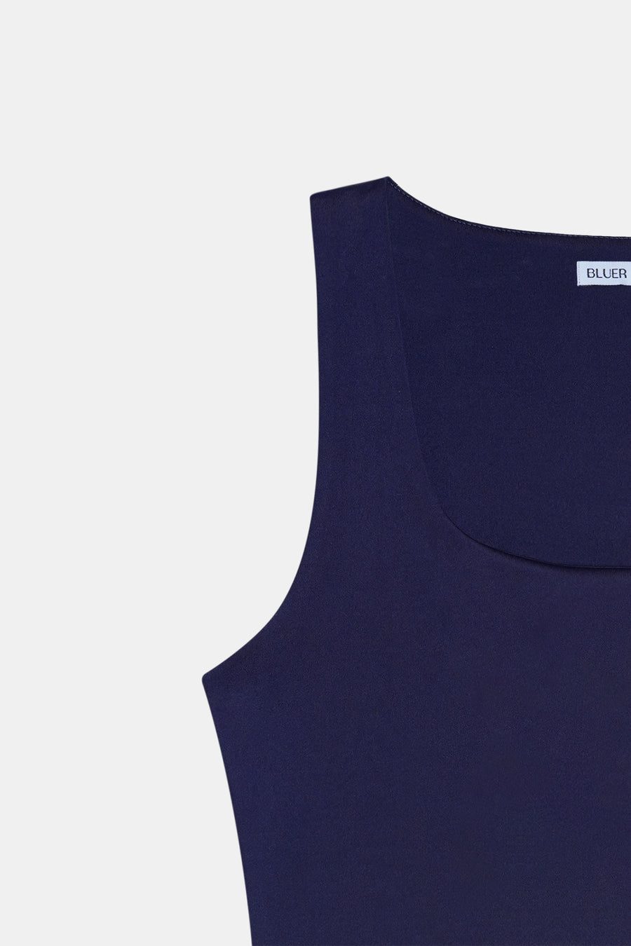 Navy Blue Polyamide Tank Top