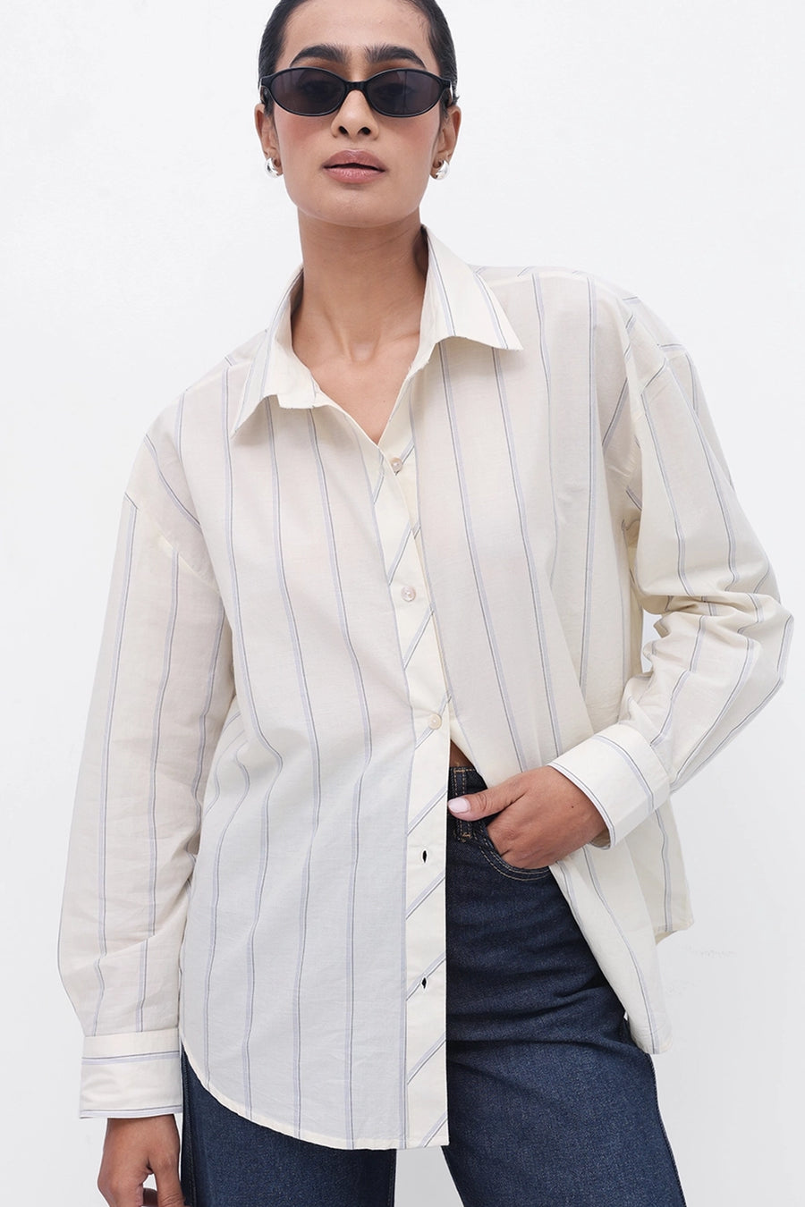 Oversized Striped Shirt