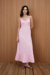 Pink Panelled Maxi Dress