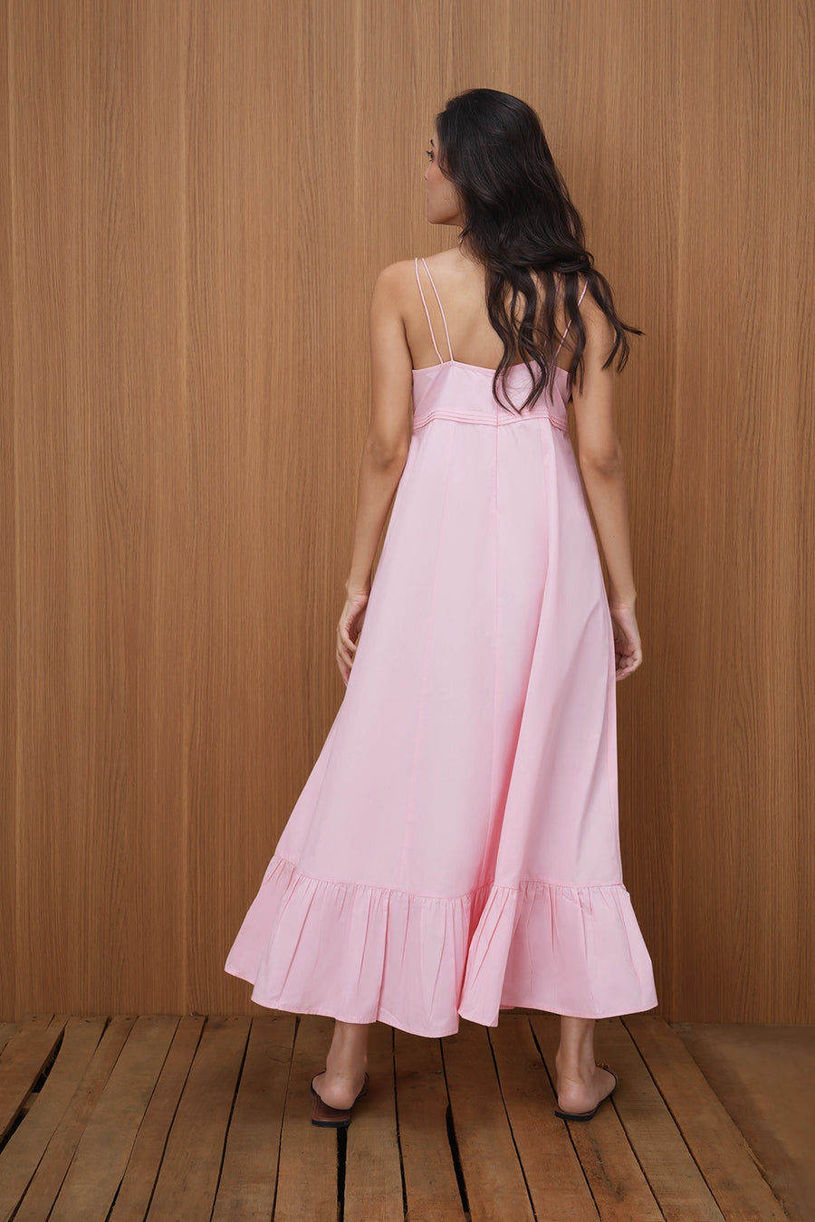 Pink Panelled Maxi Dress