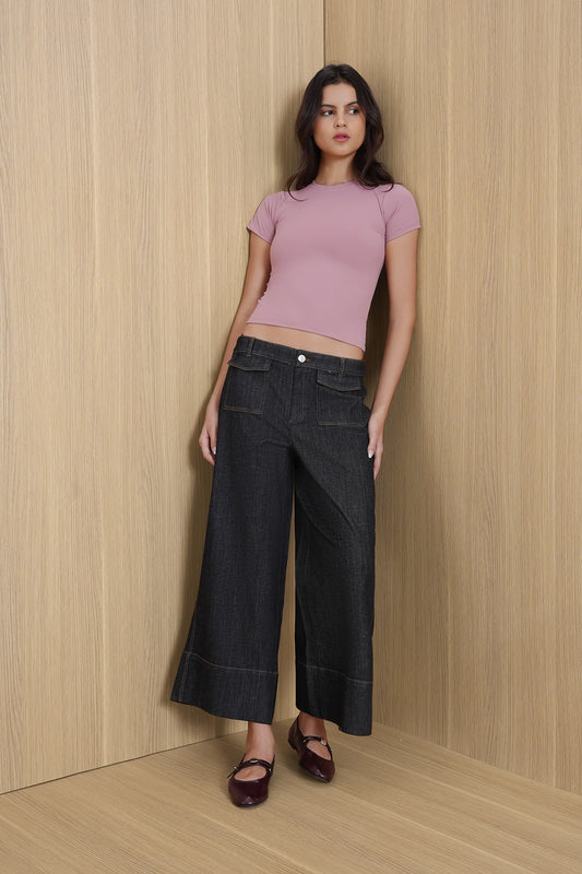 Pink Polyamide Fitted T-Shirt