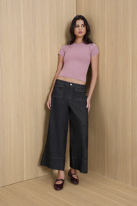 Pink Polyamide Fitted T-Shirt