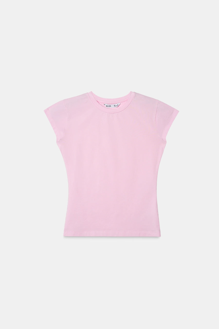 Pink Solid Fitted T-Shirt