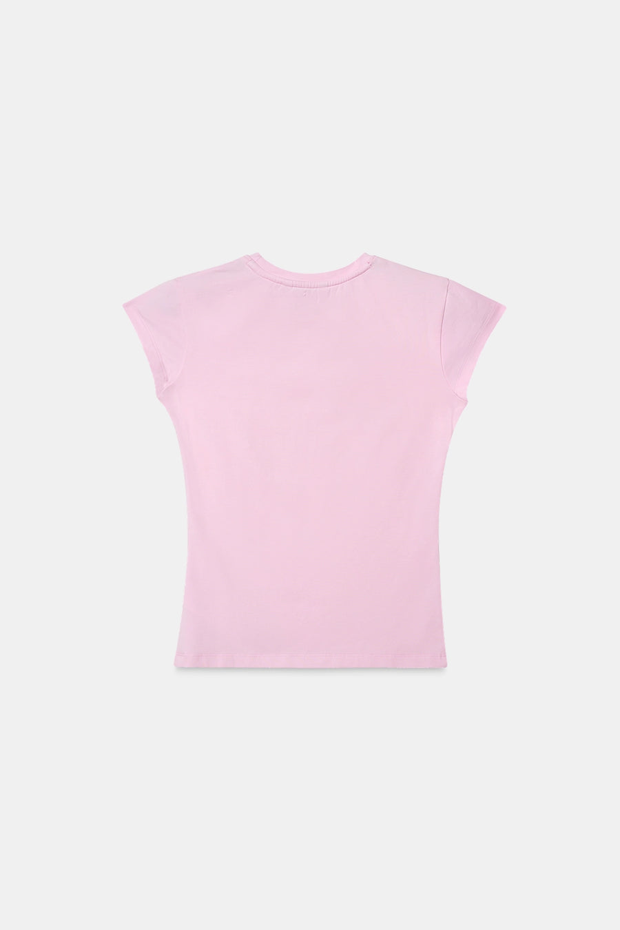 Pink Solid Fitted T-Shirt