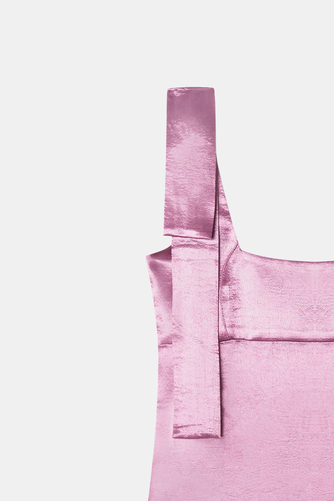 Pink Crushed Satin Bow Top