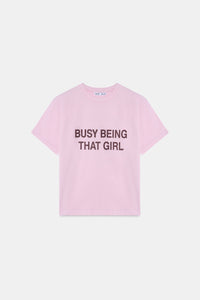 Pink Short Sleeve Slogan T-Shirt