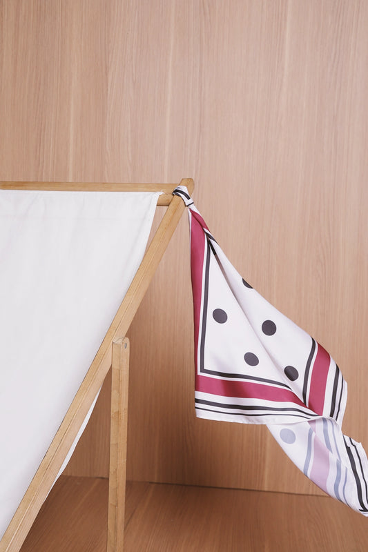 Polka Dot Satin Scarf