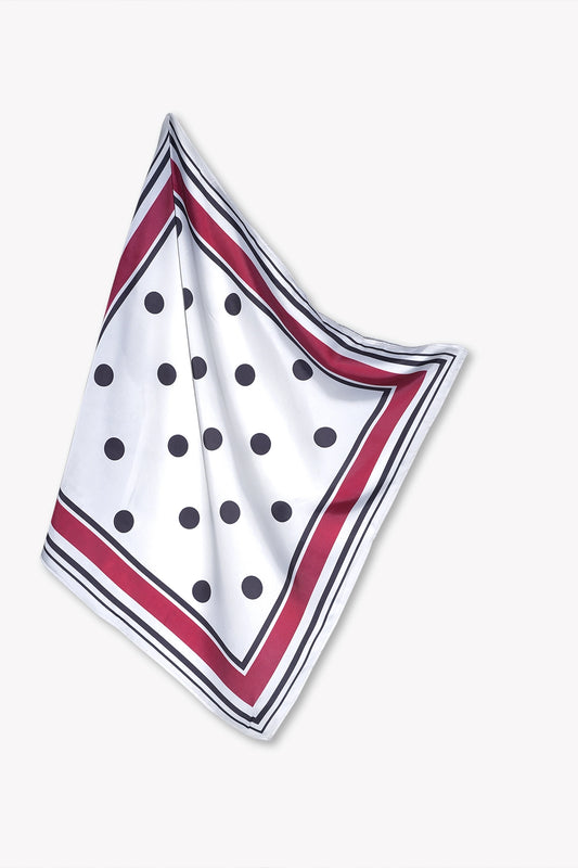 Polka Dot Satin Scarf