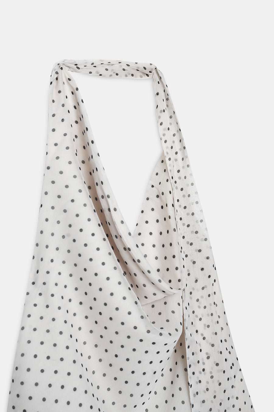 Polka Dot Cowl Neck Top