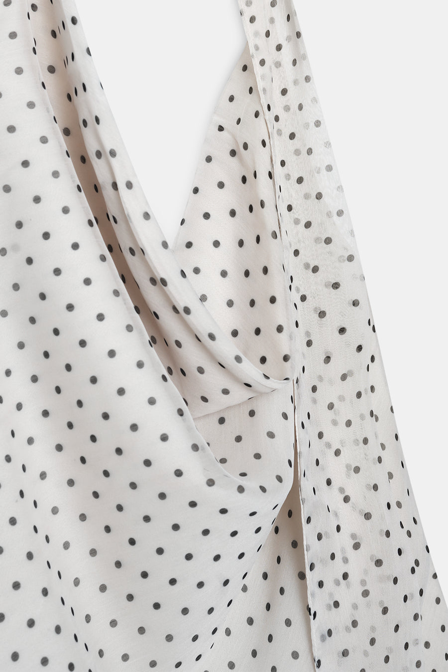Polka Dot Cowl Neck Top