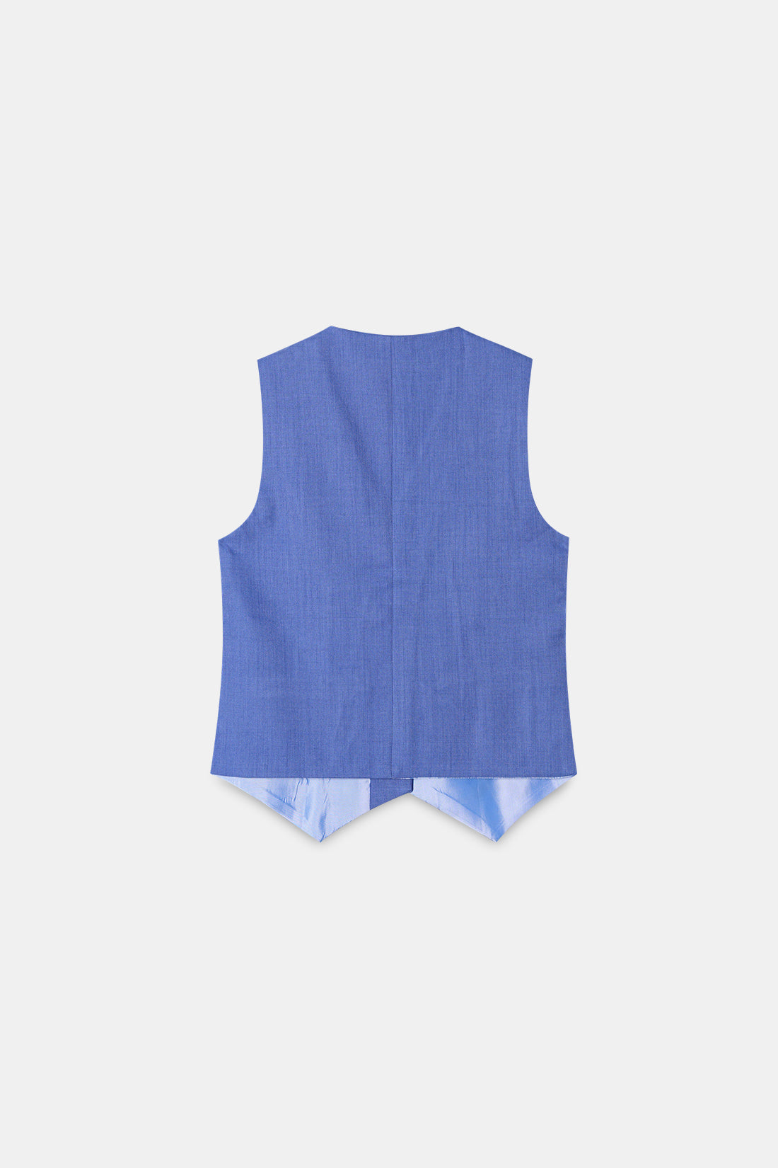 Powder Blue Asymmetric Tailored Waistcoat