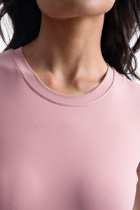 Pink Polyamide Fitted T-Shirt