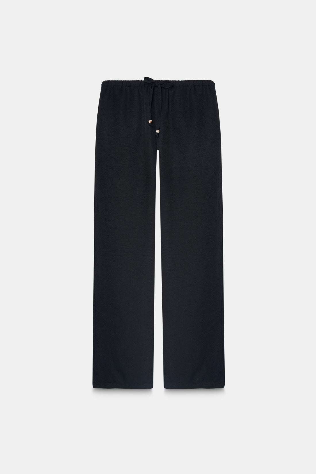 Pull-On Drawstring Trouser- Black