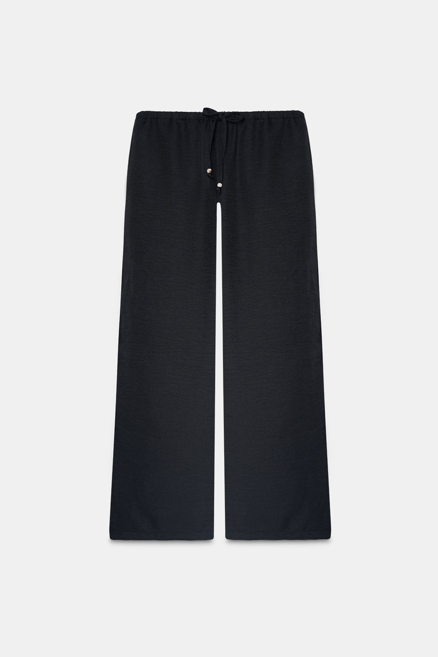 Pull-On Drawstring Trouser- Black