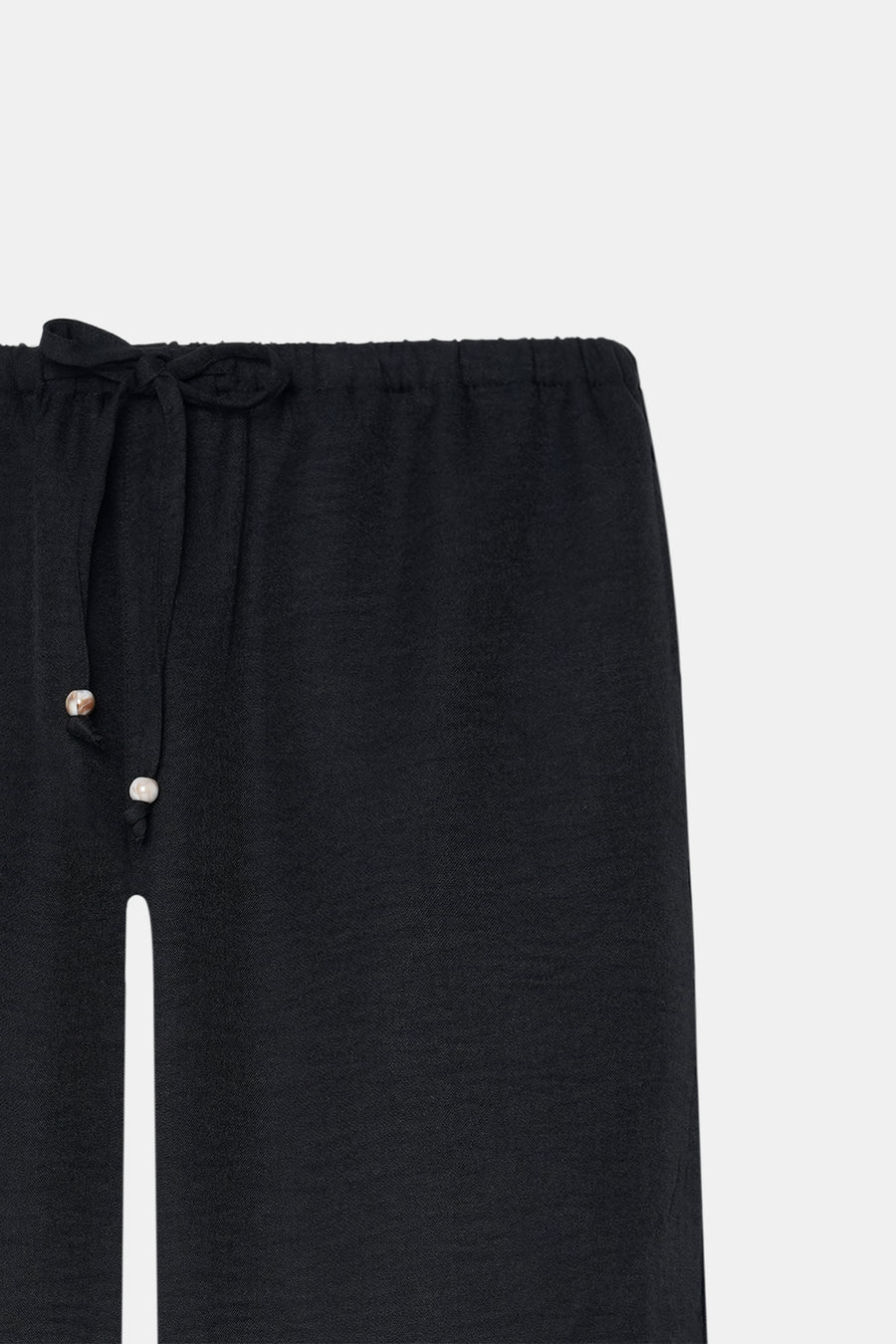 Pull-On Drawstring Trouser- Black