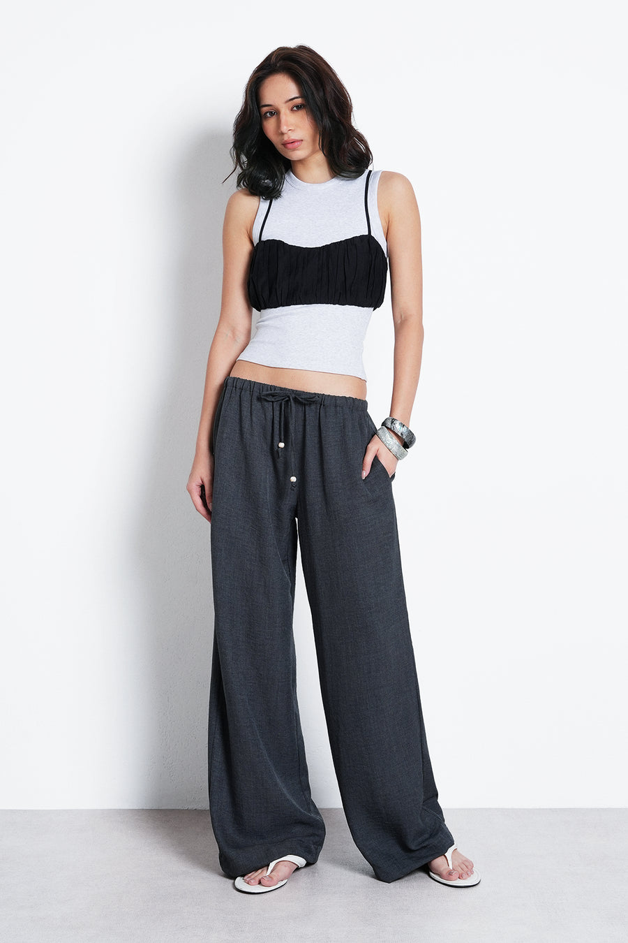 Pull-On Drawstring Trouser- Graphite
