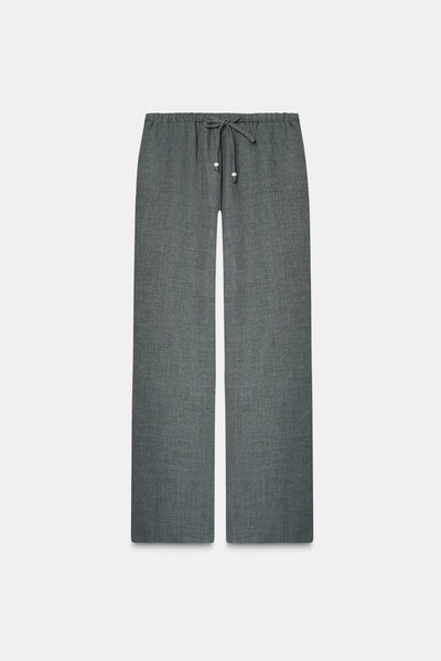 Pull-On Drawstring Trouser- Sage