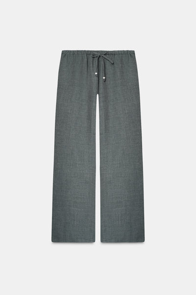 Pull-On Drawstring Trouser- Sage