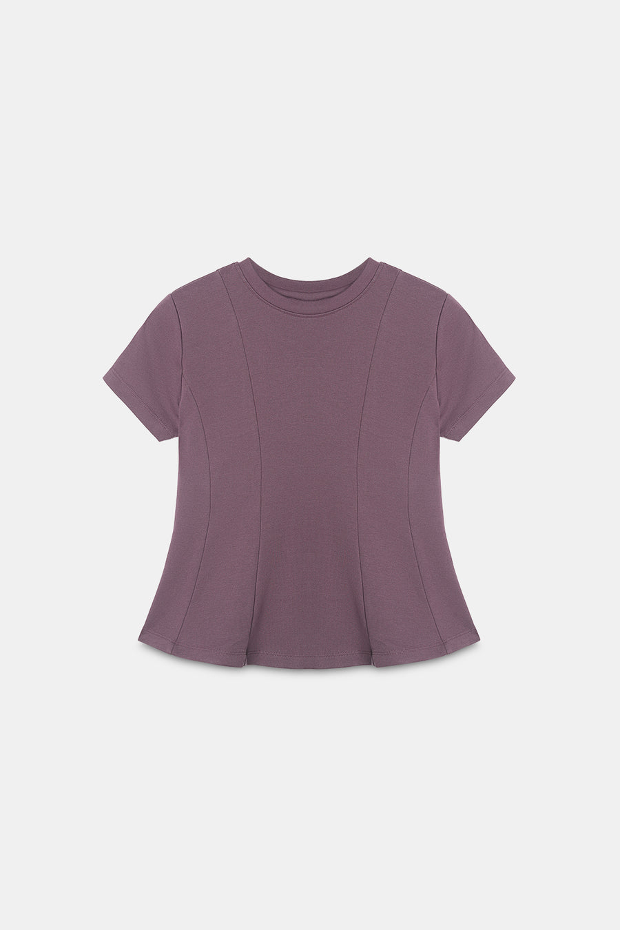 Purple Taupe Peplum Top