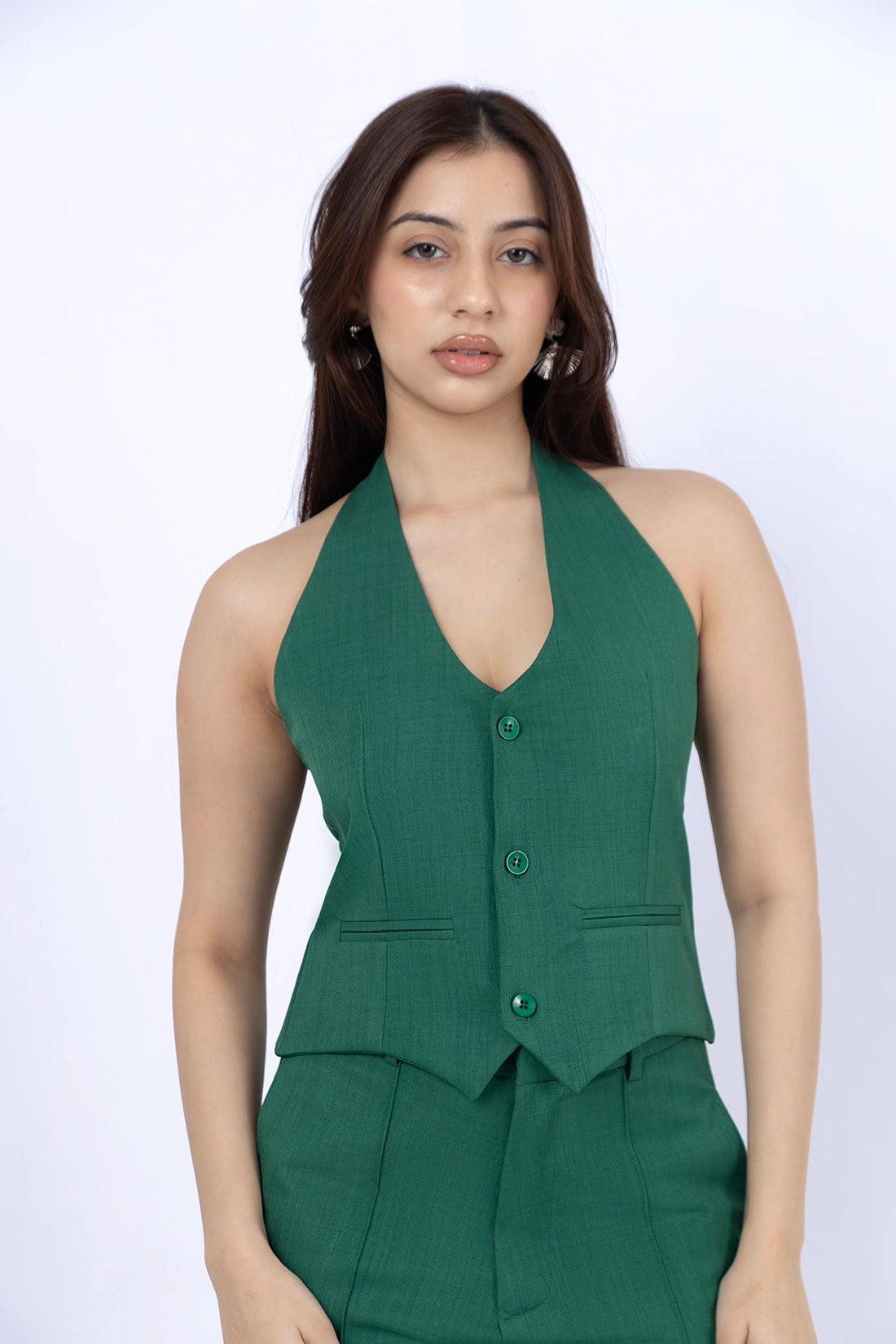 Green Halterneck Waistcoat