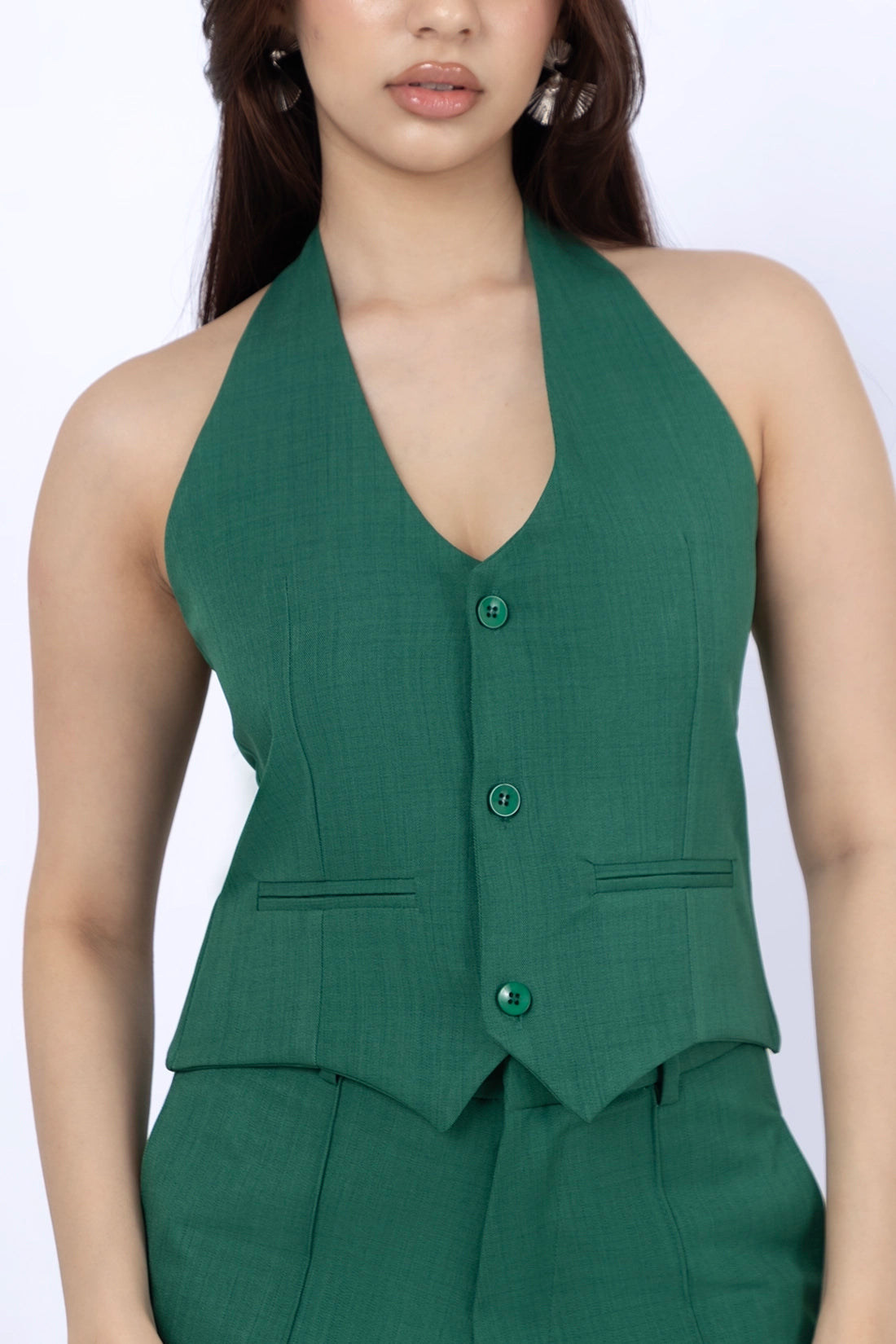 Green Halterneck Waistcoat