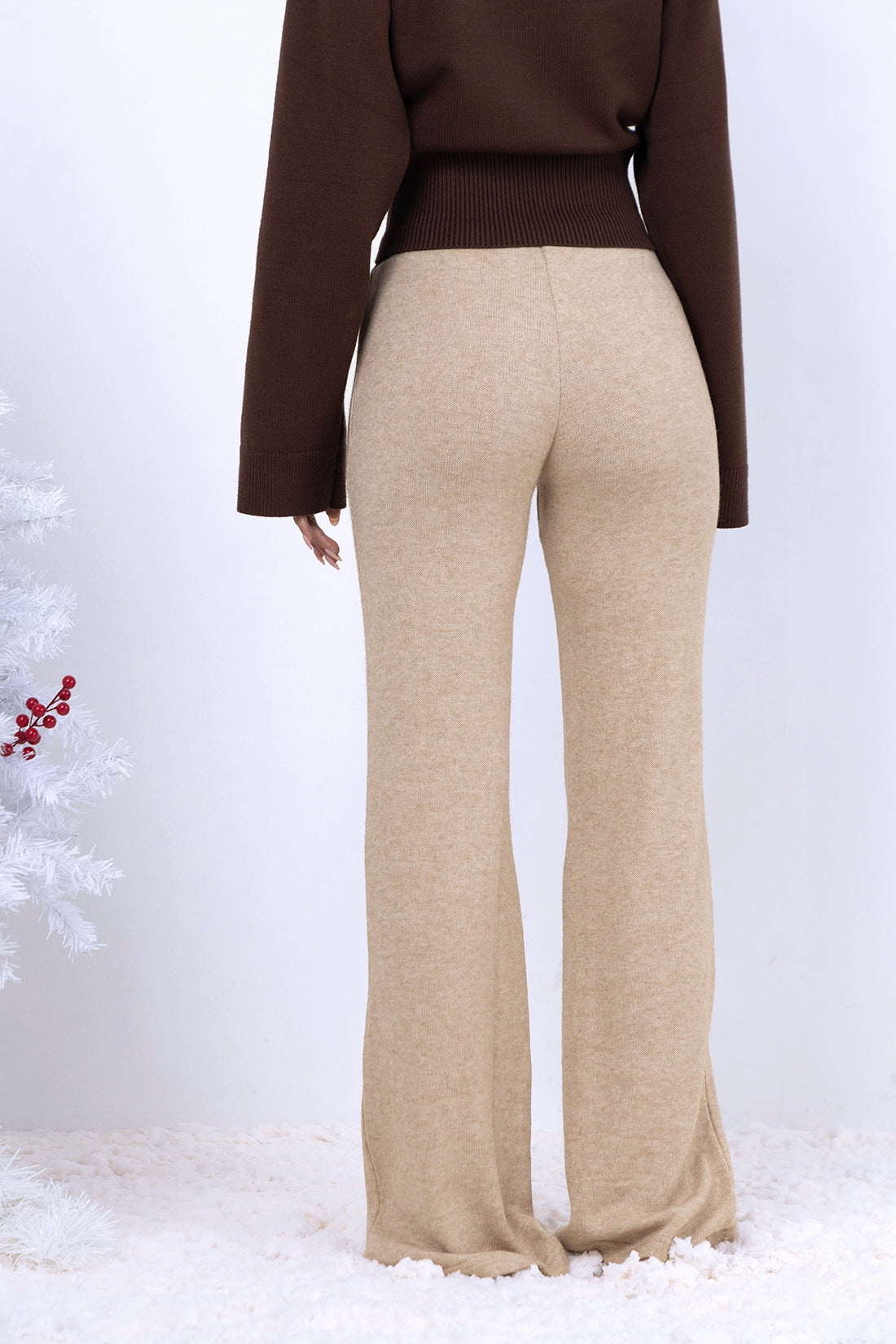 Brown Soft Knit Pants