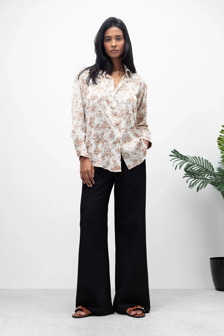 Printed Satin Shirt
