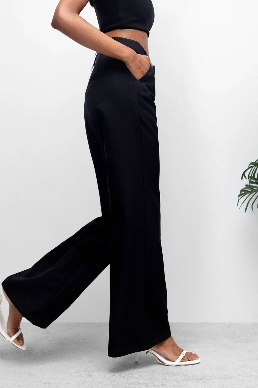 Black Straight Fit Trouser