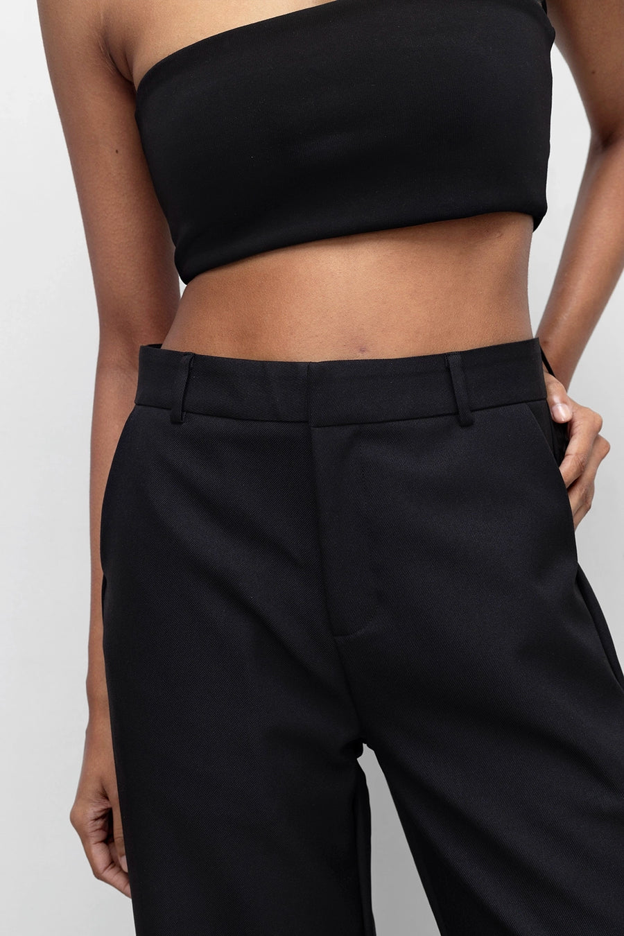 Black Straight Fit Trouser