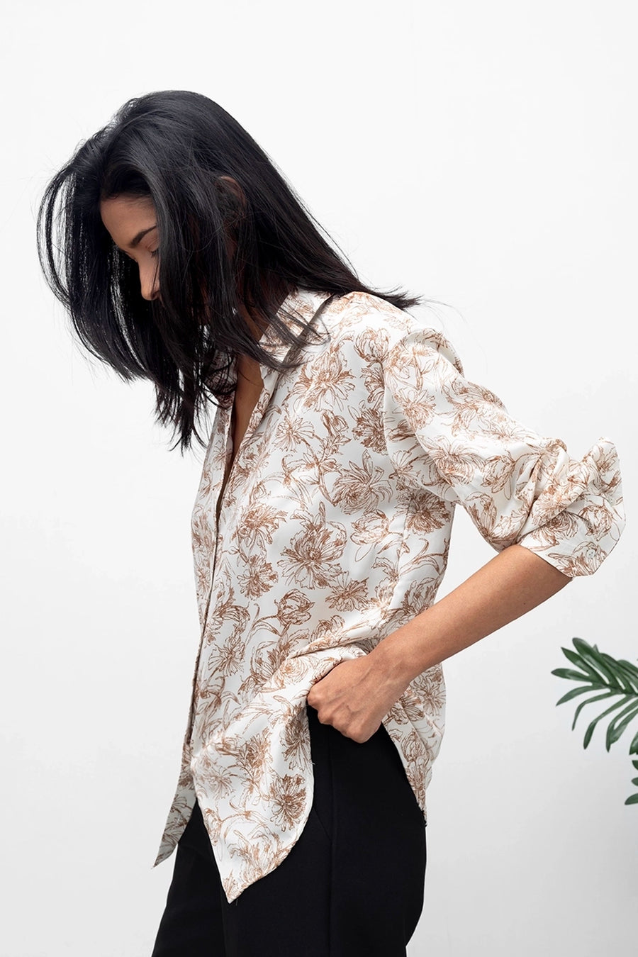 Printed Satin Shirt