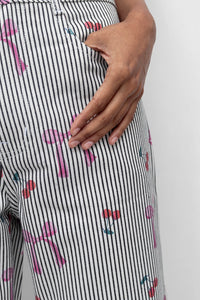 Bow Print Straight Fit Pants