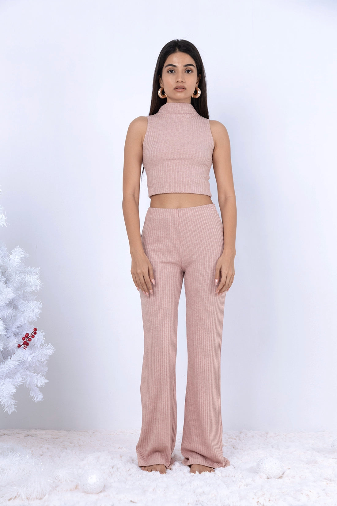 Pink Ribbed Co-ord Set