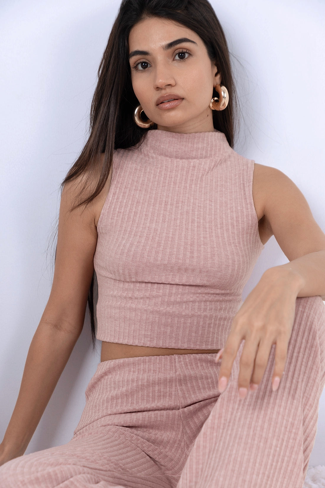 Pink Ribbed Co-ord Set