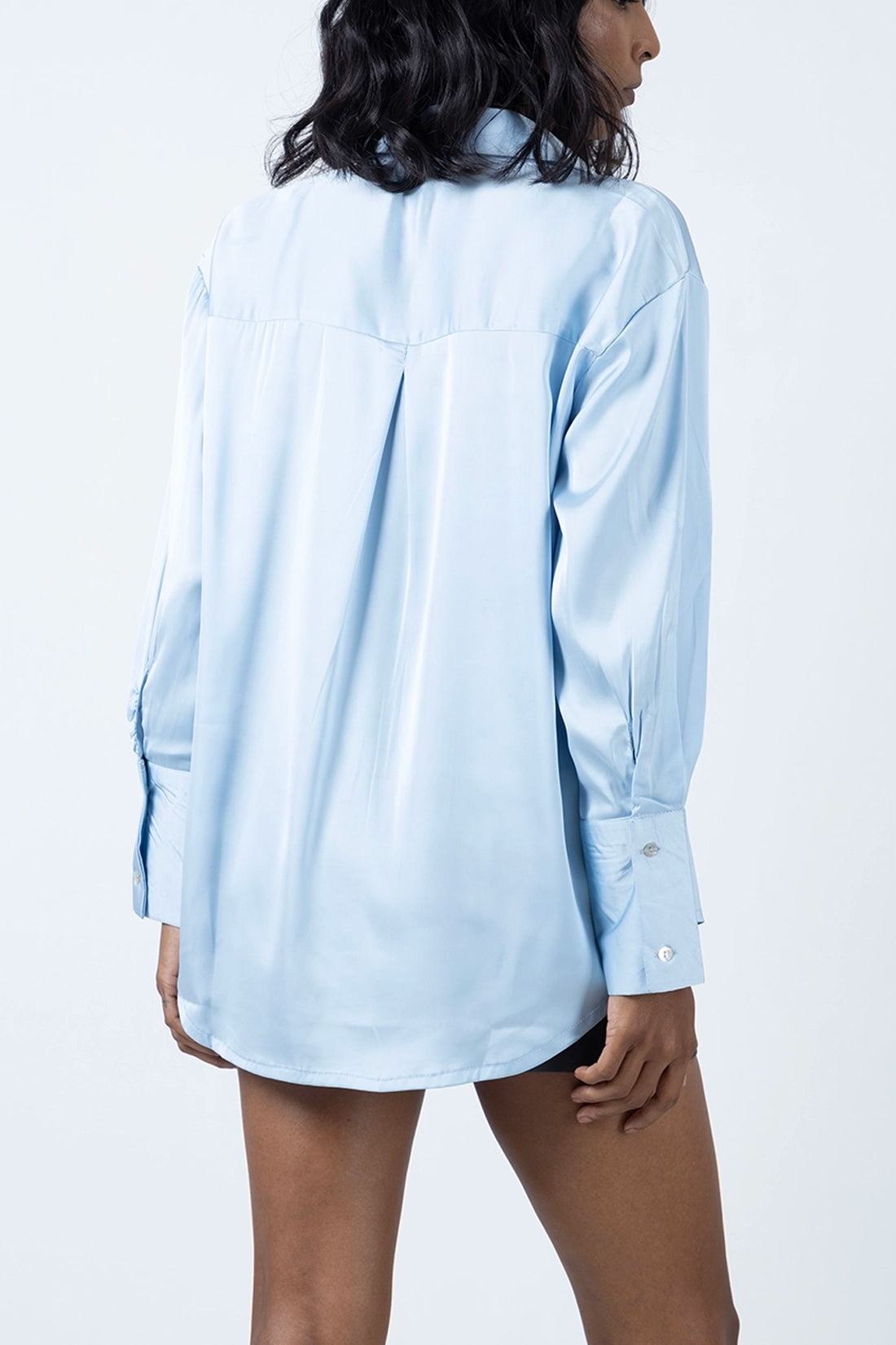 Powder Blue Satin shirt