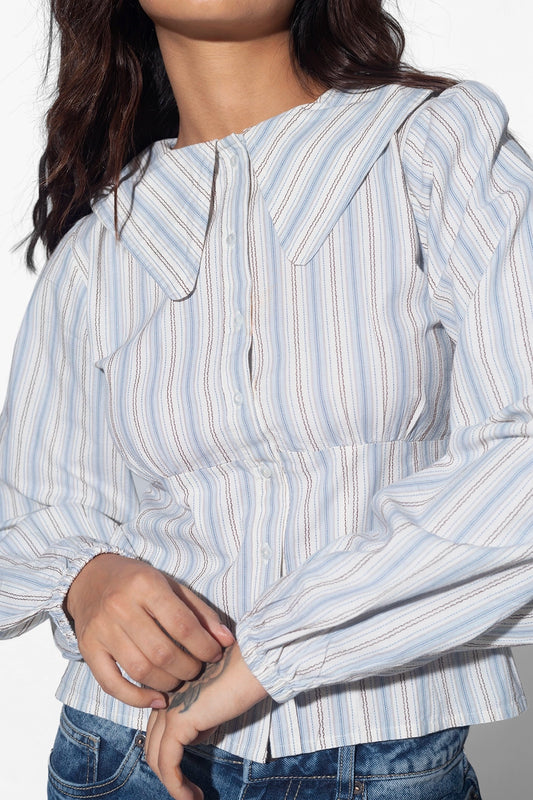 Fitted Shirt With Peter Pan Collar