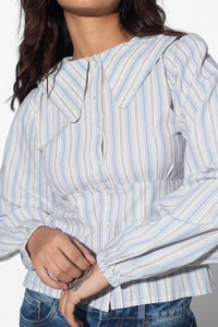 Fitted Shirt With Peter Pan Collar