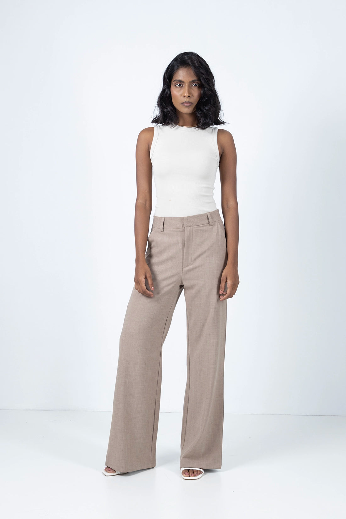 Brown Straight Fit Trouser