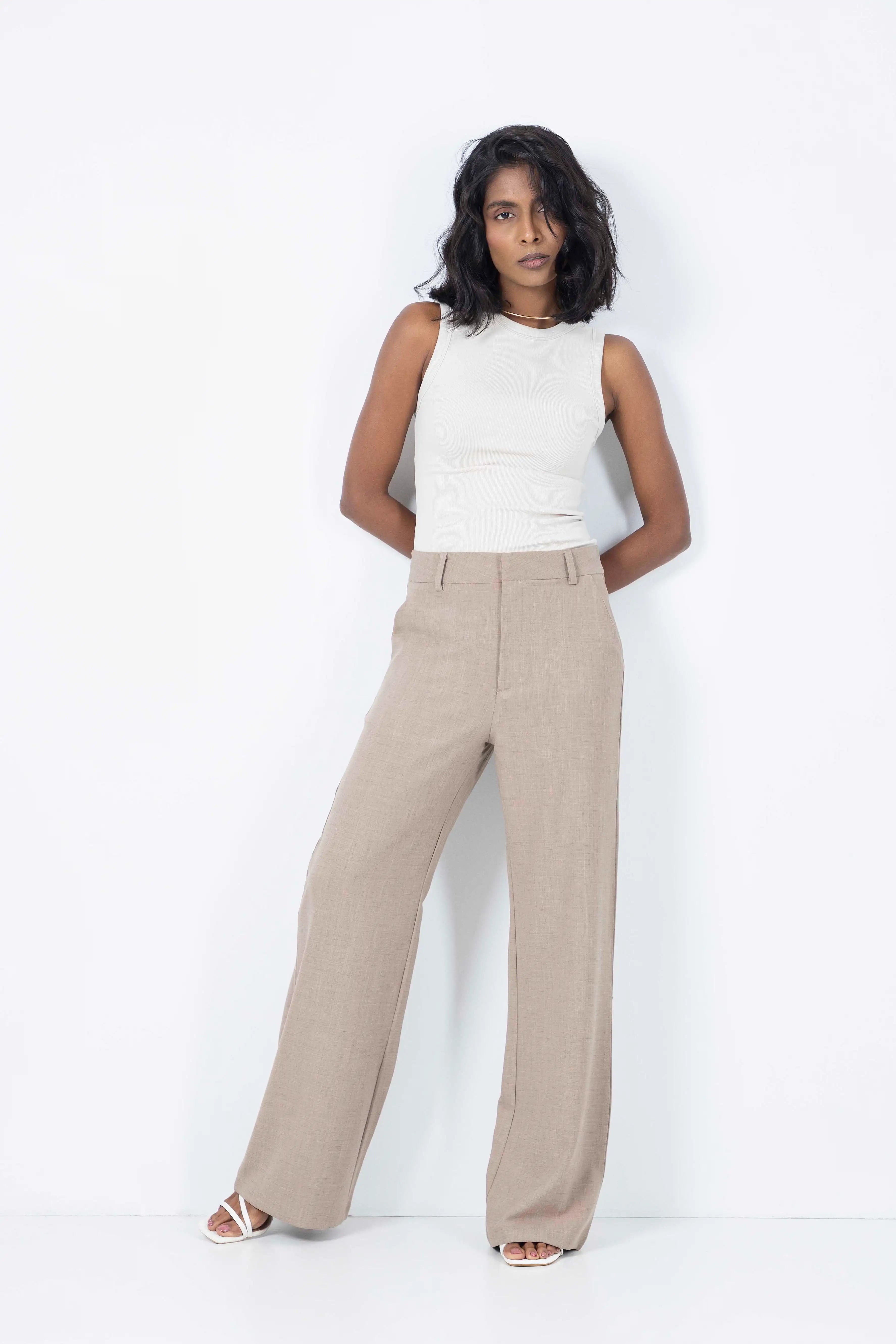 Brown Straight Fit Trouser